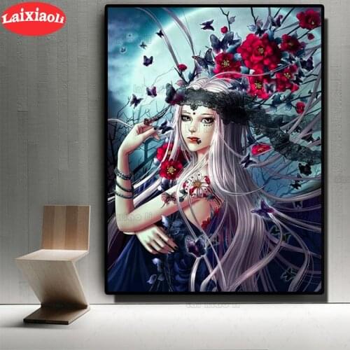 Full 5D DIY Diamond Painting "Beauty Tattoo" 3D Cross Stitch Embroidery Mosaic flower butterfly woman puzzle art Home Wall Decor