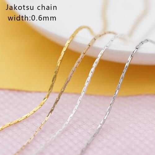 10 Meter 0.6mm Gold Silver plated Bronze Cobra Chains Copper Based Raw Brass Snake Beading chain jewelry making Tassel Findings