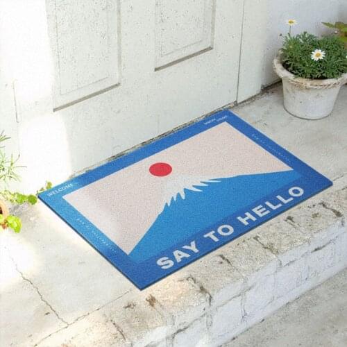 Modern Home Door Mat Carpet Living Room Mat Custom Can Be Cut Mat Carpet PVC Anti-slip Mat Silk Loop Hallway Entrance Door Mat