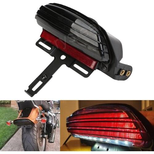 Motorcycle Tri-Bar Fender LED Tail Brake Light For Harley Dyna Fat Bob Softail FXST FXSTB FXSTC FXSTS FLSTSB 2006 2007-later