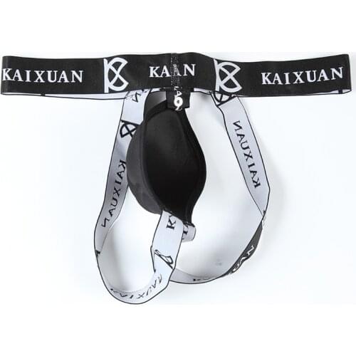 Men Sexy Thong Padded Jockstrap Penis Pouch Underwear G String Enhance Pad Underpants Hombre Erotic Panties Push Up Cup tanga