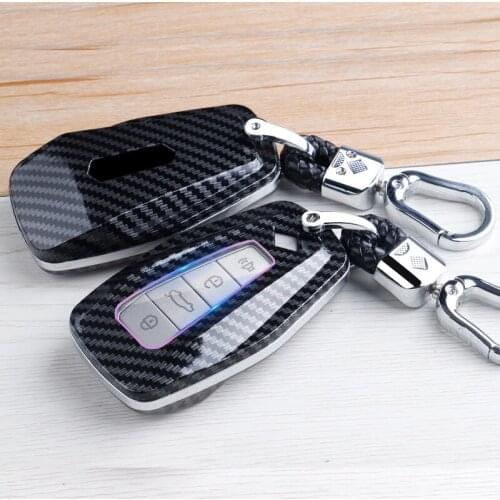 Carbon Fiber Car Key Protection Case Is Suitable For Geely Core Atlas Boyue Nl3 Emgrand X7 EX7 SUV GT Gc9 Auto Parts