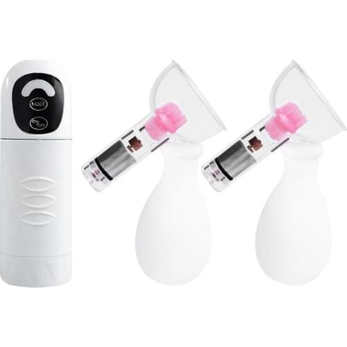 Breast Nipple Sucker Sexy Breast Massage Clip Enhancement Vacuum Pump Sucker Breast Enlarger Vibrating Licking Sex Adults Toys