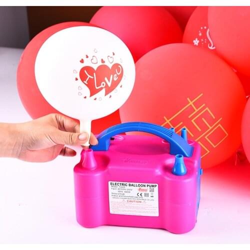 Balloon Air Pump 100V-240V Electric High Power Two Nozzle Air Blower Balloons Inflator Pump Fast Portable Party Inflatable Tool