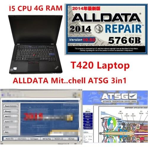 Igh quality Alldata 10.53 Mit//chell OD5 software All data Mit//chell Atag in 1TB HDD installed Laptop T420 I5 4G ready to work