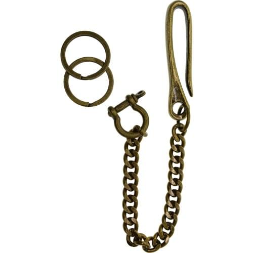 Japanese fish hook shackle wallet keychains trouse chains biker jean keyrings gift for friend family EDC FOB