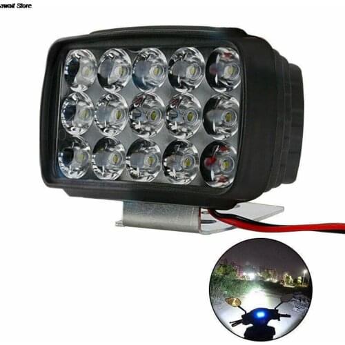 1Pc Nieuwe Motorfiets Koplamp Spot Light 15 Led 1500LM Voor Motorfietsen Motos Atv Utv Scooter Verlichting 12V