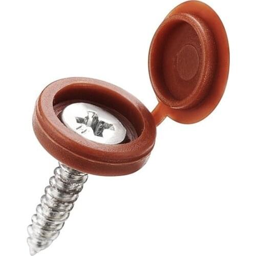 100Pcs Hinged Plastic Screw Cover Fold Caps Button For Car Furniture Decorative Cover 8 Colors