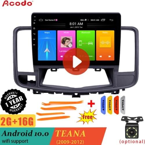 ACODO 2G RAM+16G ROM Android 10.0 Car Radio Multimedia Player For Nissan TEANA 2009-2012 Navigation GPS 2 din
