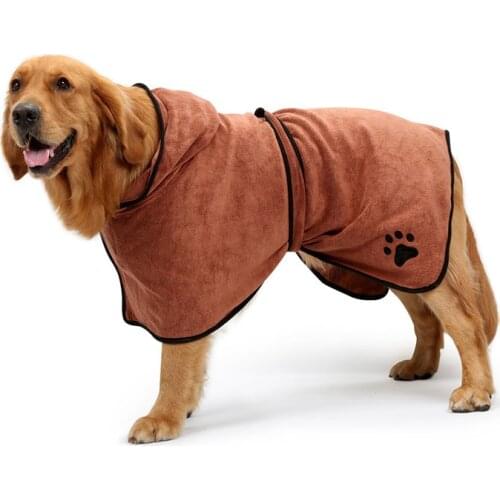 Dog Bathrobe S-XL Pet Dog Bath Towel for Small Medium Large Dogs 400g Microfiber Super Absorbent Pet Drying Towel