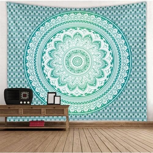 150x200CM Bohemian Tapestry Purple Mandala Tapestry Beach Towel Wall Hanging Blanket Home Bedroom Art Carpet