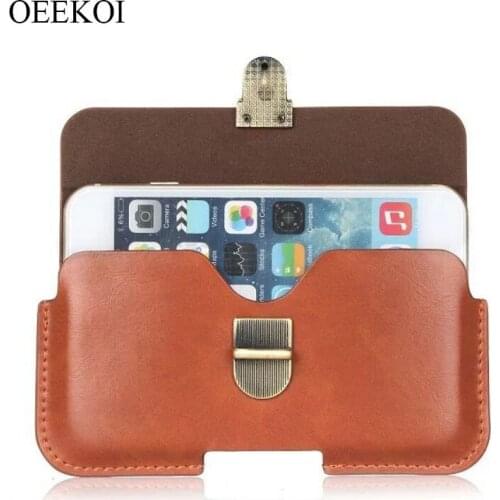 OEEKOI PU Leather Belt Clip Pouch Cover Case for Micromax Evok Power/Vdeo 3/Unite 4 Pro/Unite 4/A116I/EG116 5 Inch