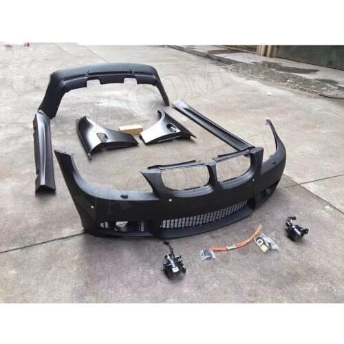 3 Series PP Front Bumper Rear lip Diffuser Spoiler Side Skirts Fender Covers for BMW E90 2004-2011 M3 Style Body Kit Car Styling