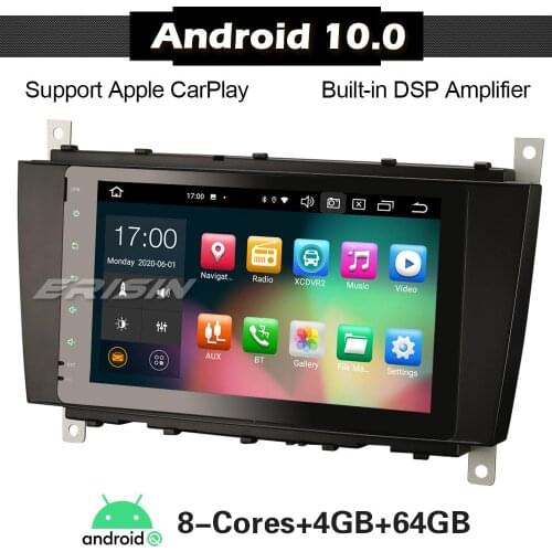 ERISIN 8189 Android 10.0 8" 8-Core DAB+ DSP CarPlay Wifi 4G BT SWC OBD Car Stereo for Mercedes C/CLK/CLC Class W203 W209