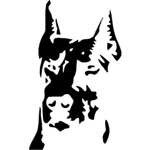 Art Pattern Dog Hound Doberman Pinscher Funny Creative Lovely Car Stickers Motorcycle Uv Protection Protector Decal Kk20*13cm