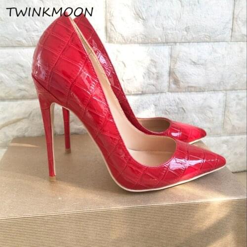 Red High Heels Italian Luxury Women Shoes Sexy Point Toe Pumps Supper Quality Exquisite Party Wedding Ladies Shoes Size 43