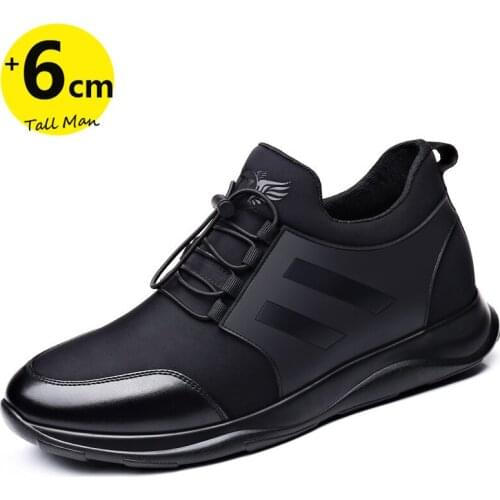Sneakers Men Height Increasing Shoes Elevator Shoes Height Increased Insoles 6cm Sport Shoes Taller Man