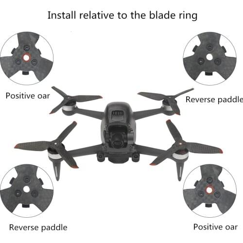 4pcs Carbon Fiber Propeller Blades Replacement For Dji Fpv Drone Accessories Ride Through Aircraft Streamline Shape