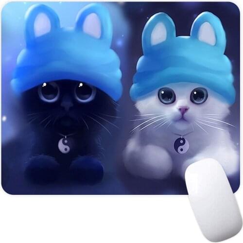Small Gaming Mouse Pad Computer Mousepad PC Gamer Mouse Mat Laptop Mausepad Animal Cartoon Cute Cat Carpet Keyboard Mat Desk Pad