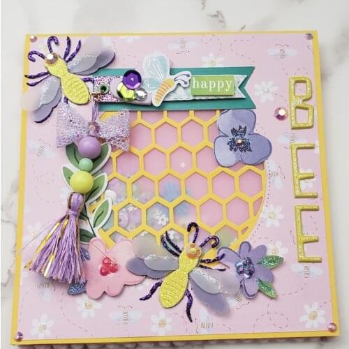 Metal Cutting die Cut Bee Beehive Nest Plate Scrapbooking Paper Craft Handmade Card Album Punch Art Cutter Alinacutle Die