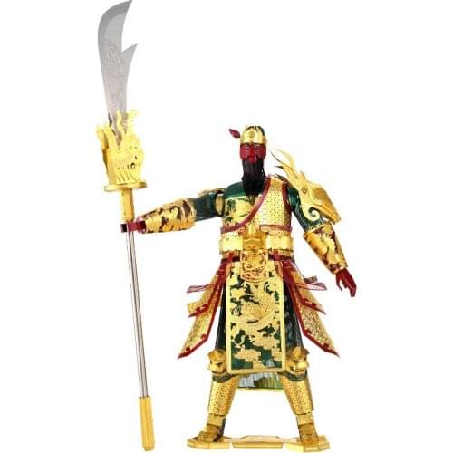 Microworld Models Guan Yu Knight model R001 DIY laser cutting Jigsaw puzzle fighter model 3D metal Puzzle Toys for adult gifts
