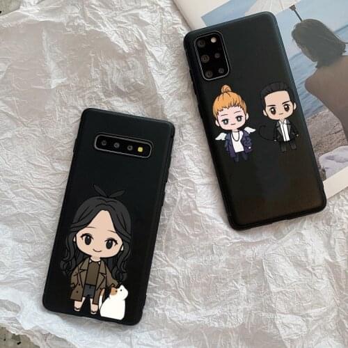 Cartoon American TV Degenerate angel Lucifer black TPU soft Cases For Samsung A70 A80 A750 A51 A10 A6 A8 A30 A50 A71 A91 A8plus