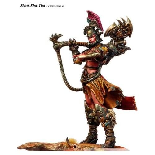 New Unassembled 1/24 75mm fantasy -Zhou-Kha-Tha- soldier 75mm Resin Kit DIY Toys Unpainted resin model