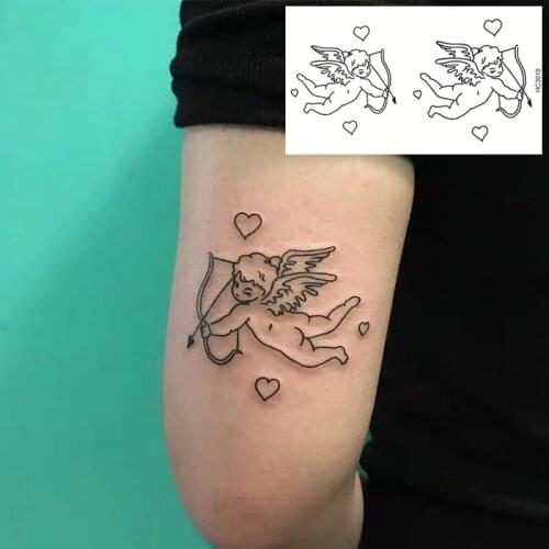 Nu-TATY 25 set Ins style Waterproof and durable girl heart tattoo with Cupid Angel sticker