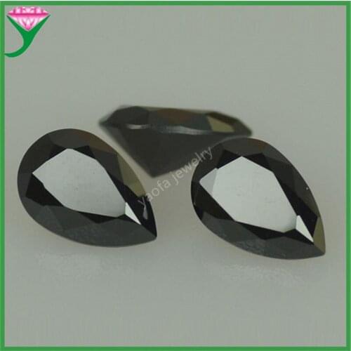 Wholesale 2x3mm~10x14mm 5A Pear Shape Cut Natural Black Spinel Stone Beads Loose Gems For DIY Jewelry Making Pendant