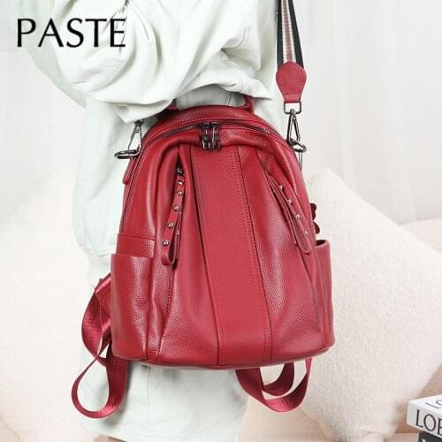 Женские красные рюкзаки PASTE China At AliExpress