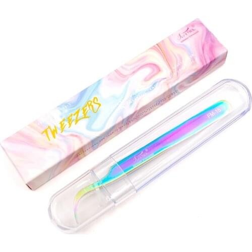 Funmix tweezers for volume eyelash extension 3D 6D stainless steel tweezers individual eyelash tweezer with gift box