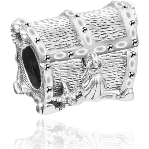 2021 Summer New Fits Pandora Bracelet Chest of Treasure Charms Original 925 Sterling Silver Beads DIY Jewelry Making Kralen
