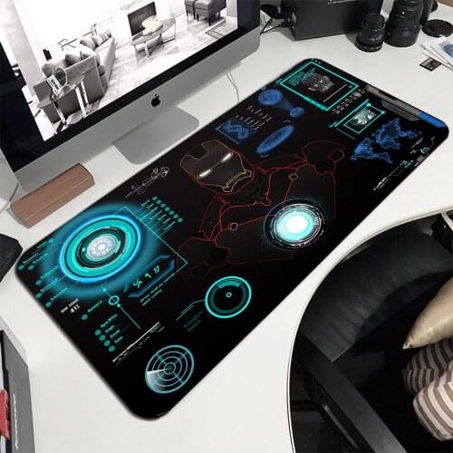 Anti-slip Able Mat Mouse Pads Keyboard Rest Mousepad Computer Mat Gaming Accessories Iron Man Jarvis Desk Mats