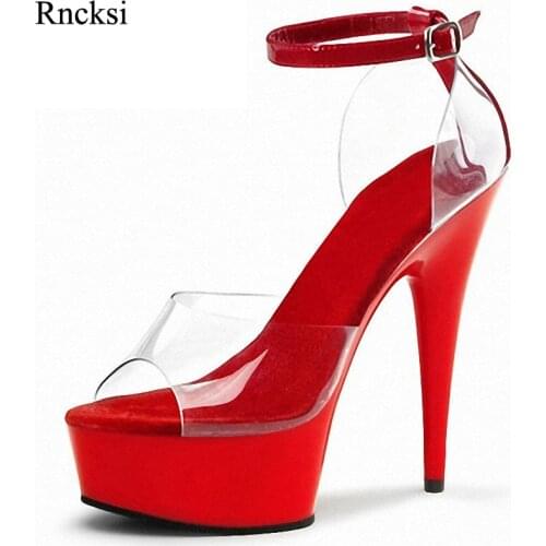 Rncksi Party Sexy Women Shoes 15CM High Heel Platforms Pole Dance/Performance /Star /Model, Sandals Party / Wedding Sandals