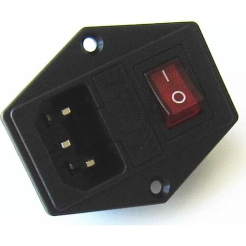 JOYING LIANG AC-01A Triangle Plug Socket with Switch ( No Fuse ) Small Switches 2pcs