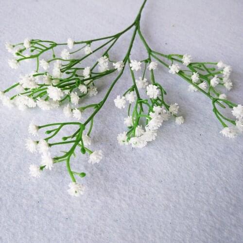 Xmas Spring Gypsophila Paniculata Branch(27 Flowers) Home Decorative Plastic Fake Flower Wedding New Year Decoration
