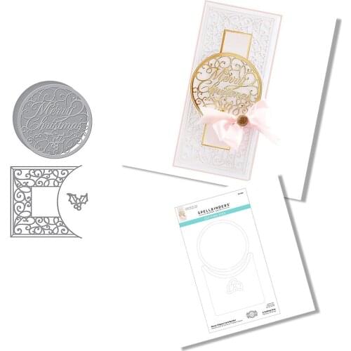 Christmas Circle Window Grill Pattern Metal Cutting Dies Scrapbook Diary Decoration Stencil Embossing Template DIY Greeting