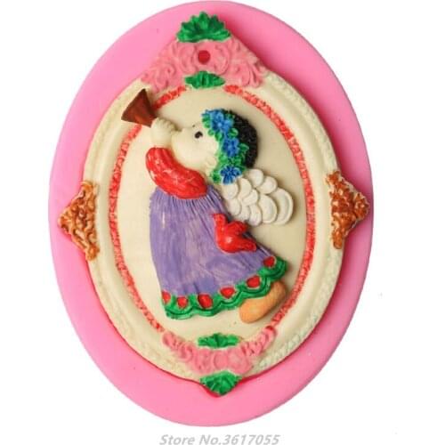 Angel Baby Shape Silicone Mold Fondant Chocolate Soap Moulds Candy Cake Molds Baby Shower Cake DIY Wedding Decor New Year Party