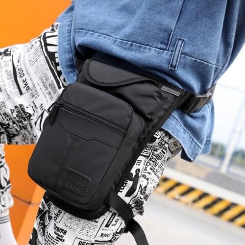 Leg Bag Nylon Men Drop Fanny Pack Motorcycle Riding Casual Shoulder Cross Body Thigh Male Hip Belt Waist Bags Thigh