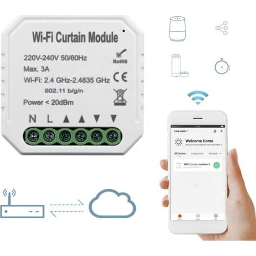 Tuya Intelligent Curtain Switch Module WiFi APP Voice Control for Roller Shutter Electric Motor Timing For Alexa Google Home