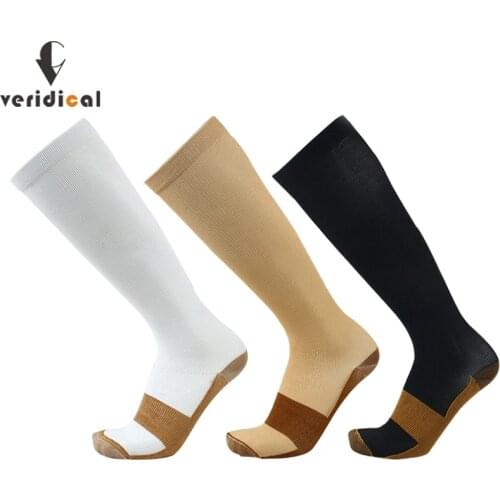 20-30 mmHg Graduated Compression Travel Socks Firm Pressure Circulation Quality Knee High Orthopedic Support Stockings Hose Sock