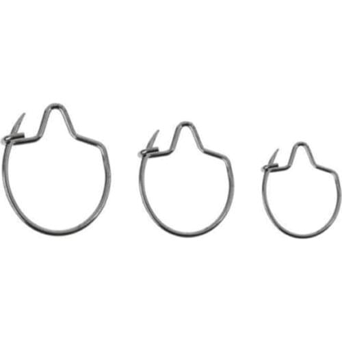 20 Pcs S/M/L Stainless Steel Carp Fishing Maggots Clip Bait Hook Tackle Tool