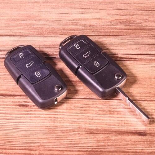 1Pc 3 Button Remote Control Key Blank Shell Case Uncut Fit for Volkswagen VW Golf Passat Polo 2002-2005 Bora Touran Sharan Jetta