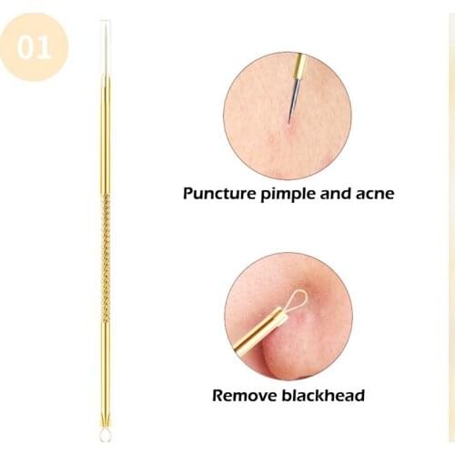 4Pc Acne Extractor Remover Blackhead Pimple Needles Pimple Blemish Remover Needles Blemish Treatment Tool Kit Travel