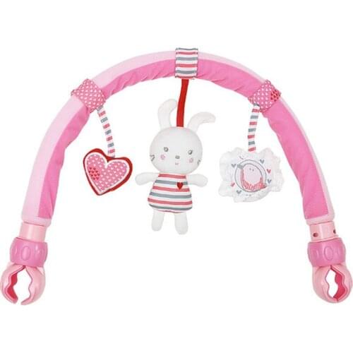 90cm Hanging Toys Baby Stroller Bed Hanging Soft Plush Toys Early Education Music Rabbit Crib Clamp Toys Mobile Phone Straps