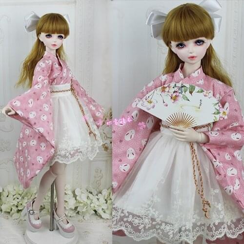 1/6 1/4 1/3 BJD Accessories doll clothing Japanese kimono yukata + skirt for BJD/SD,not include doll, shoes,wig and other E2495