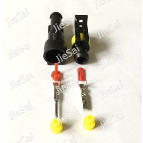 AMP Superseal 1.5 Series 1 Pin Female Male Waterproof Electrical Wire Cable Automotive Connector Plug For Car 282103-1 282079-2