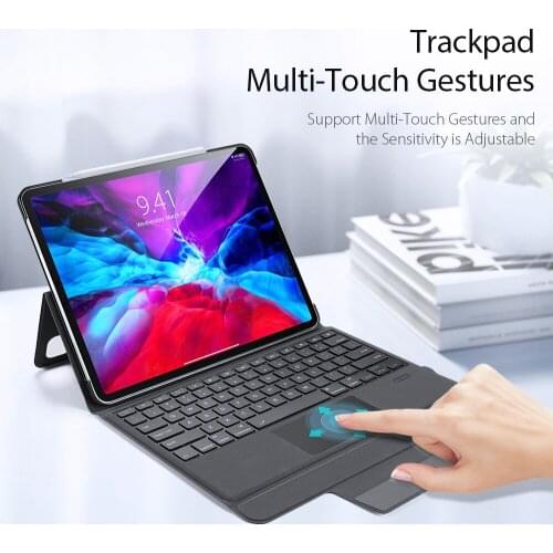 Wireless Bluetooth Touch Keyboard Protective Case For Apple iPad Pro 12.9 2020 A2069 A2232 Auto Sleep Wake Stand PC Cover
