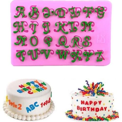Alphabet Letters 3D Silicone Cake Mold Fondant Chocolate Mould Cake Mold Pudding Dessert Decoration Mould Baking Tool Cake Decor