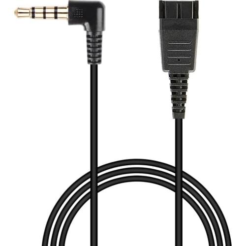 Headset QD (Quick Disconnect),Compatible with Jabra Headset.QD Cable with Single 3.5mm Plug for Smartphones Mobile Phones